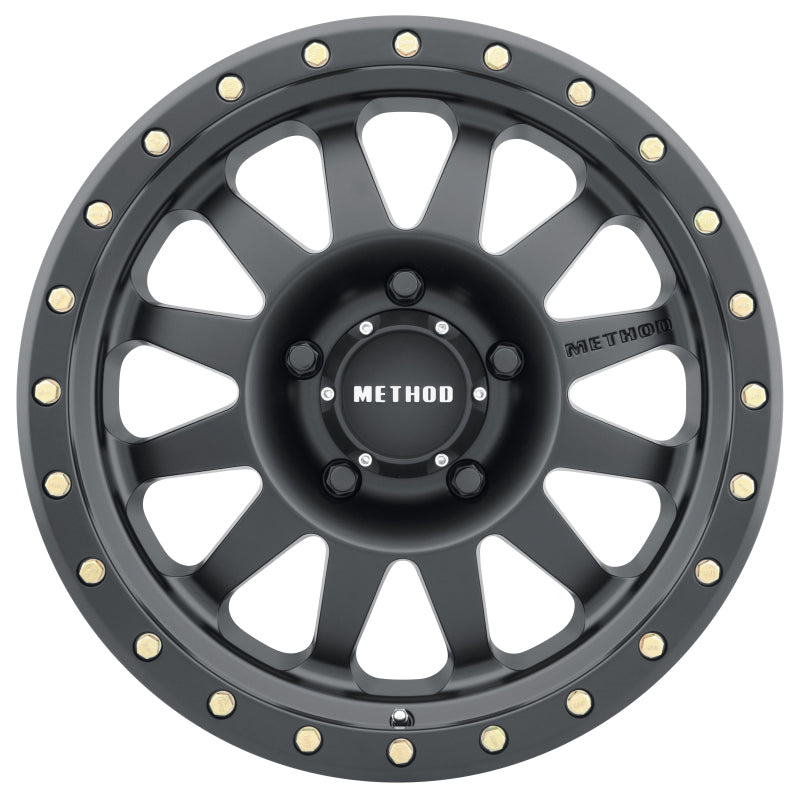 Method MR304 Double Standard 15x10 -50mm Offset 5x5.5 108mm CB Matte Black Wheel