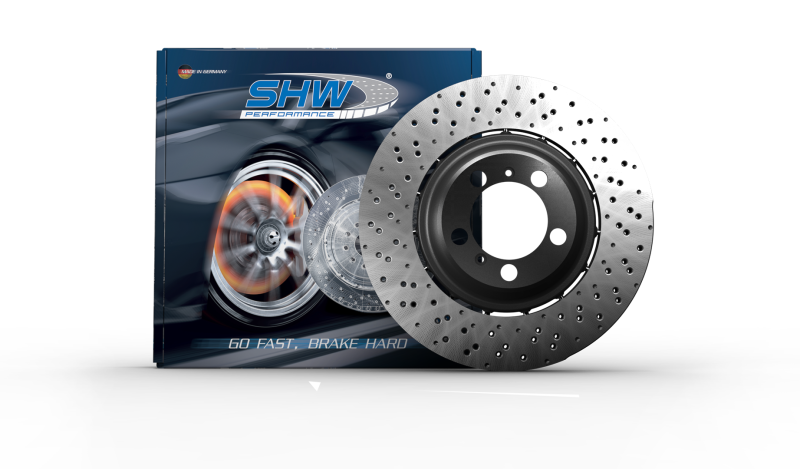 SHW 18-19 Porsche 911 Carrera 4 GTS w/o Ceramics Right Frt Drill-Dimp LW Brake Rotor (9P1615302)