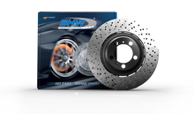 Load image into Gallery viewer, SHW 14-18 Audi RS7 4.0L Rear Cross-Drilled Lightweight Wavy Brake Rotor (4G8615601E)