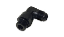 Load image into Gallery viewer, Vibrant -10AN Male Flare to Male -8 ORB Swivel 90 Degree Adapter - Anodized Black