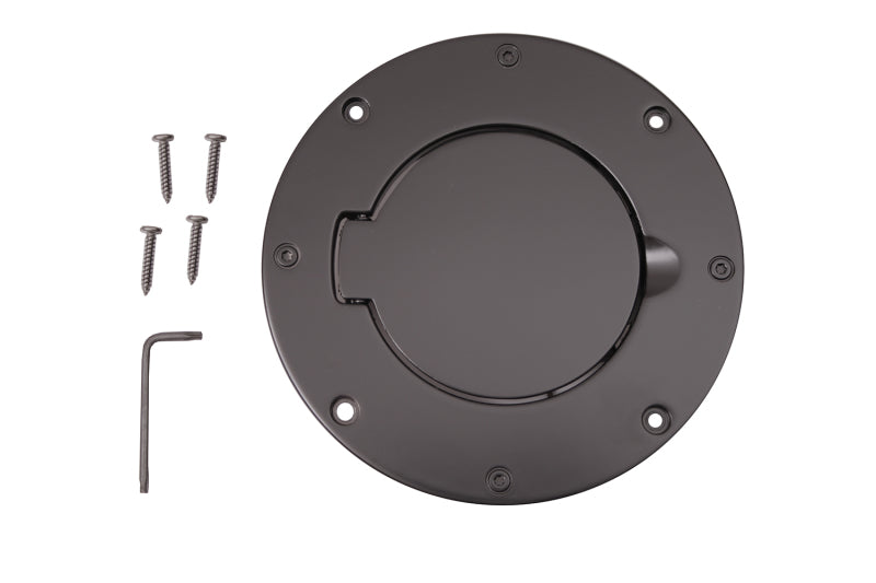 Rugged Ridge Non-Locking Gas Cap Door Black 97-06 Jeep Wrangler