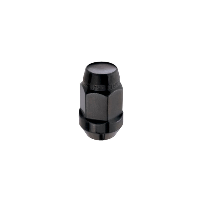 McGard Hex Lug Nut (Cone Seat Bulge Style) M14X1.5 / 22mm Hex / 1.635in. Length (4-Pack) - Black