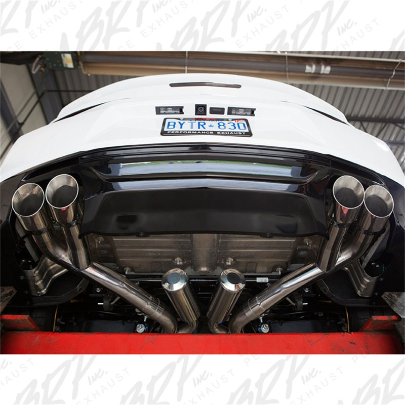 MBRP 2016 Chevy Camaro V8 6.2L 6spd 3in T409 Race Dual Cat Back w/ 4.5in Quad Dual Wall Tips