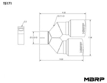 Load image into Gallery viewer, MBRP Universal T304 SS Dual Tip 3.5in OD/2.5in Inlet