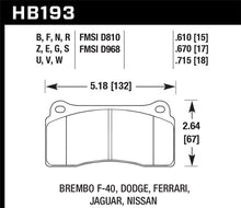 Load image into Gallery viewer, Hawk Dodge / Ferrari Front &amp; Rear / Ferrari / Jaguar / Nissan Front DTC-30 Race Brake Pads