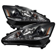 Load image into Gallery viewer, Spyder Lexus IS 250/350 2006-2010 Projector Headlights DRL Black PRO-YD-LIS06-DRL-BK