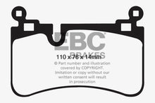 Load image into Gallery viewer, EBC 08-13 Mercedes-Benz C63 AMG (W204) 6.2 Yellowstuff Rear Brake Pads