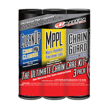 Load image into Gallery viewer, Maxima Synthetic Chain Guard Ultimate Chain Care Combo Kit - 3-Pack (Aerosol)