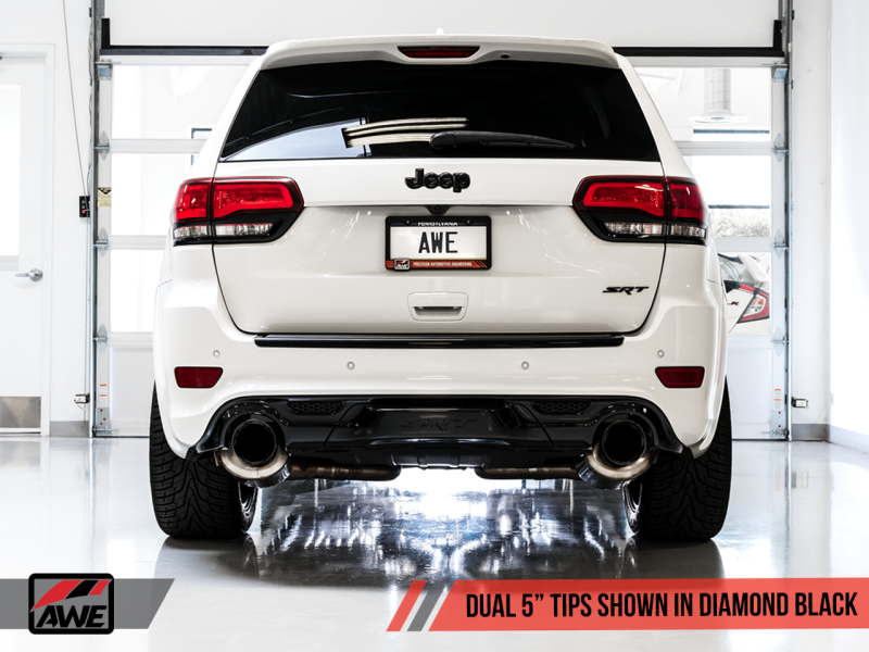 AWE Tuning 2020 Jeep Grand Cherokee SRT Track Edition Exhaust - Diamond Black Tips